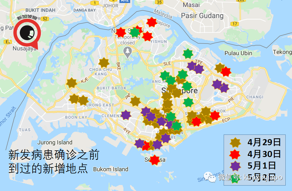 4天60個地點，確診病患足迹遍布新加坡全島