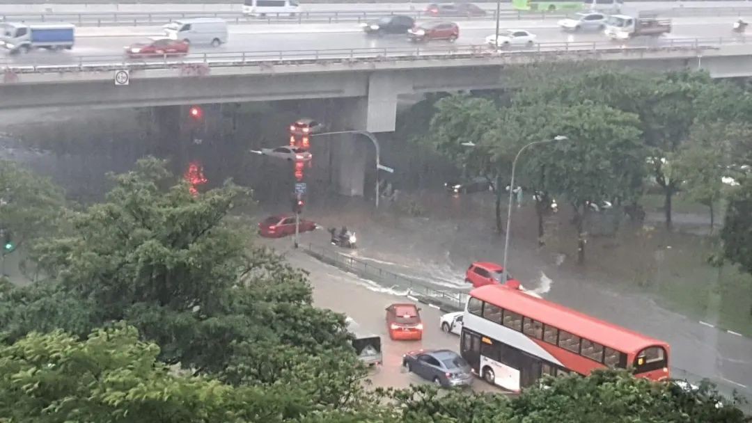 新加坡突降暴雨，全島多處淹水！多輛車受困，驚動民防部隊緊急救援